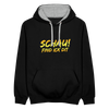 Schau! Find Ick Dit - Kontrast Hoodie - Schwarz/Grau meliert