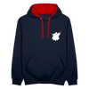 Schnauze Bär - Kontrast Hoodie - Navy/Rot
