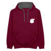 Schnauze Bär - Kontrast Hoodie - Weinrot/Anthrazit