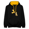 Nakedei - Kontrast Hoodie - Schwarz/Gold