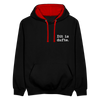 Dit is dufte - Kontrast Hoodie - Schwarz/Rot