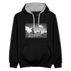 Mauerpark - Kontrast Hoodie - Schwarz/Grau meliert