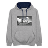 Mauerpark - Kontrast Hoodie - Grau meliert/Navy
