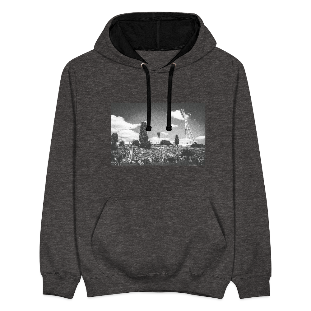 Mauerpark - Kontrast Hoodie - Anthrazit/Schwarz