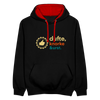 Dufte, Knorke, Urst - Kontrast Hoodie - Schwarz/Rot