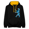 Berliner Bär Geometrie - Kontrast Hoodie - Schwarz/Gold
