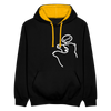 Böser Berliner Bär - Kontrast Hoodie - Schwarz/Gold