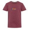 Schnuppe! - Teenager Premium T-Shirt - Bordeauxrot meliert