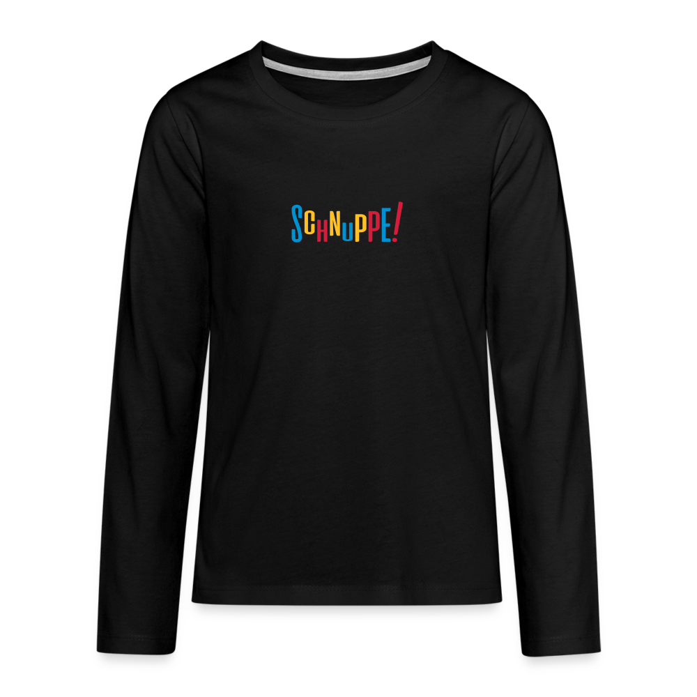 Schnuppe! - Teenager Langarmshirt - Schwarz