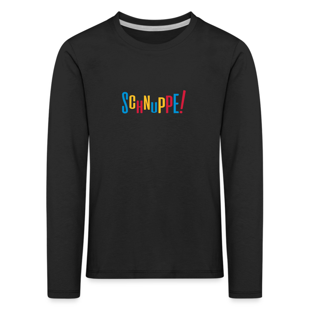 Schnuppe! - Kinder Langarmshirt - Schwarz