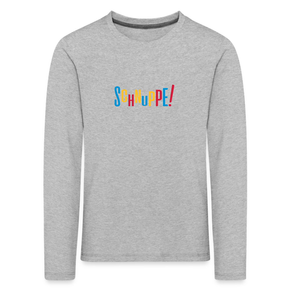 Schnuppe! - Kinder Langarmshirt - Grau meliert