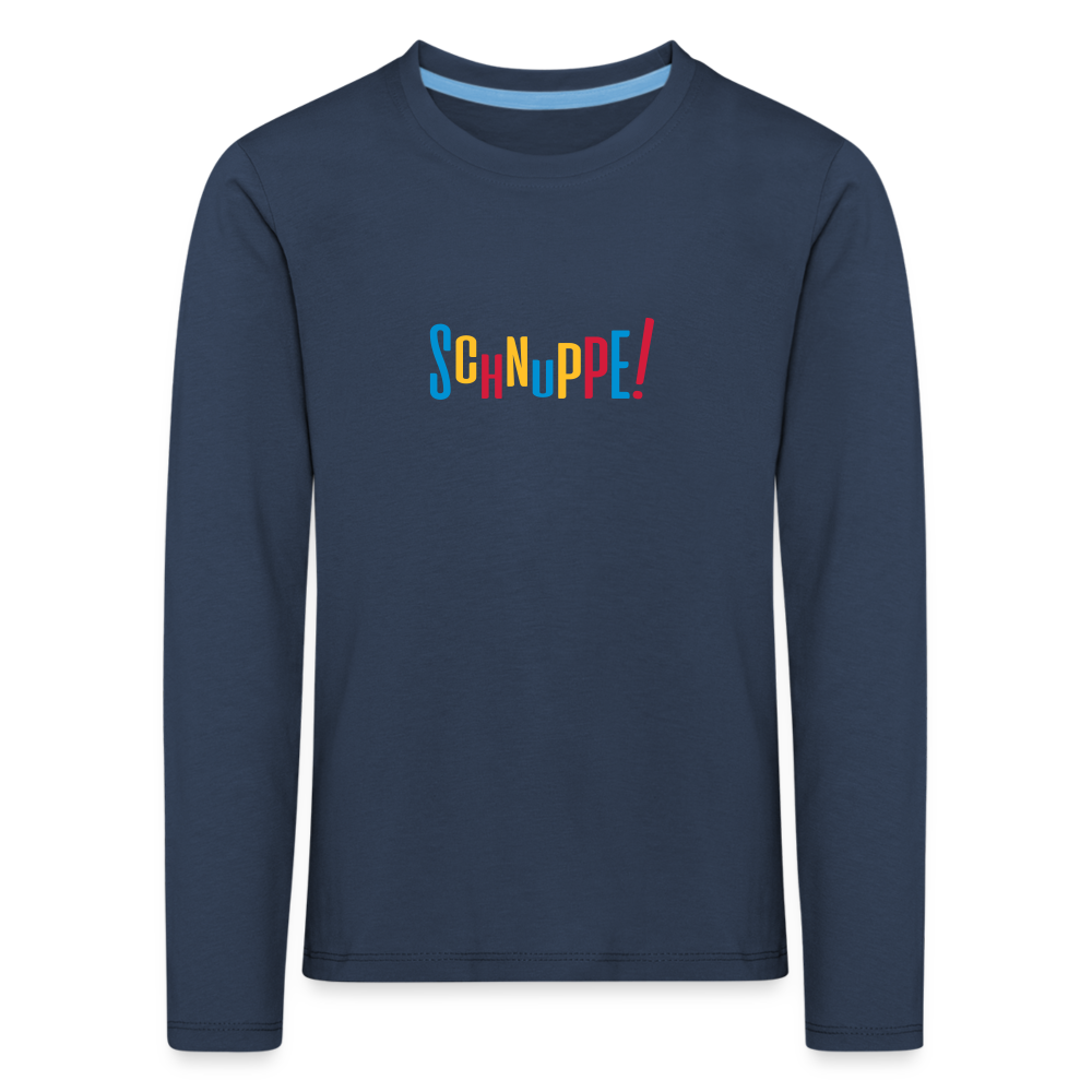 Schnuppe! - Kinder Langarmshirt - Navy
