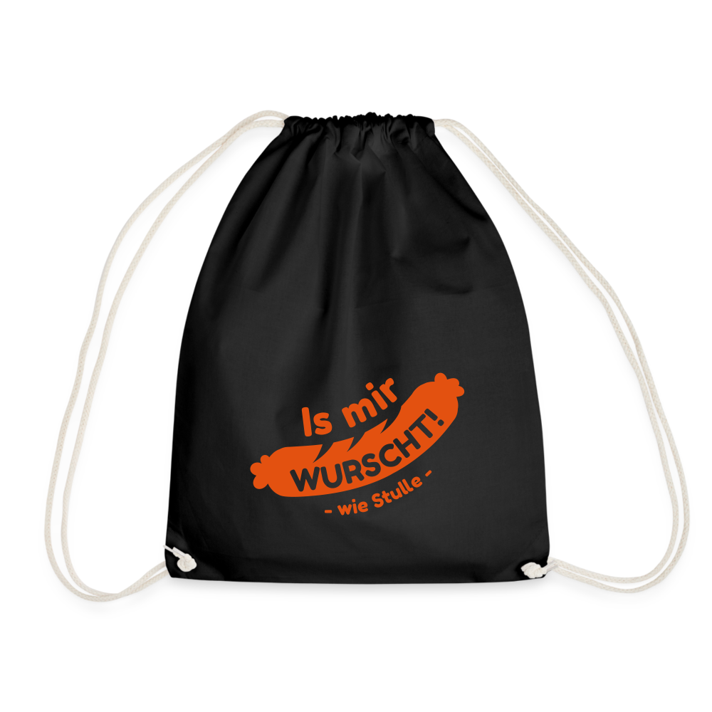 Is mir Wurscht - Turnbeutel - Schwarz
