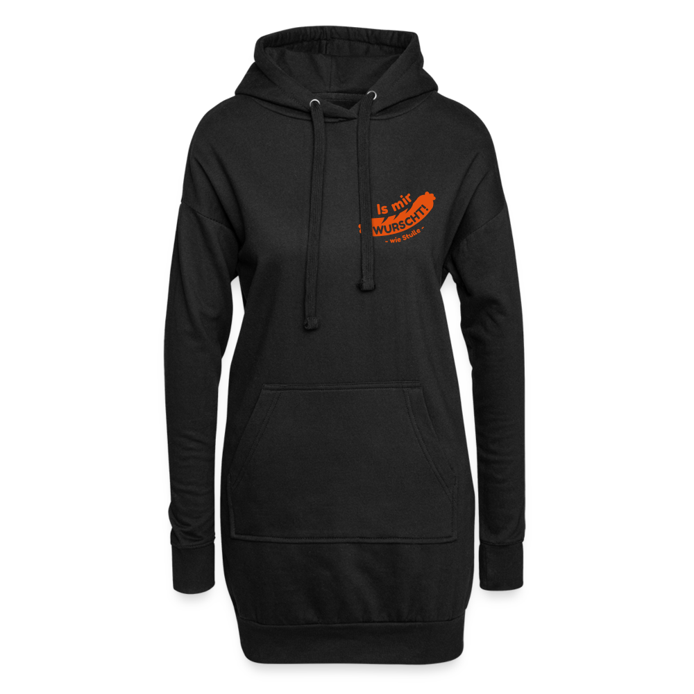 Is mir Wurscht - Hoodie-Kleid - Schwarz