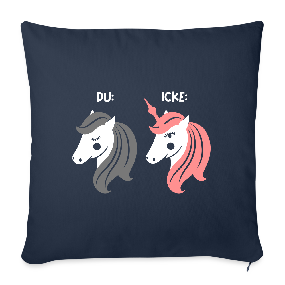 Berliner Einhorn - Sofakissen mit Füllung (45 x 45 cm) - Navy