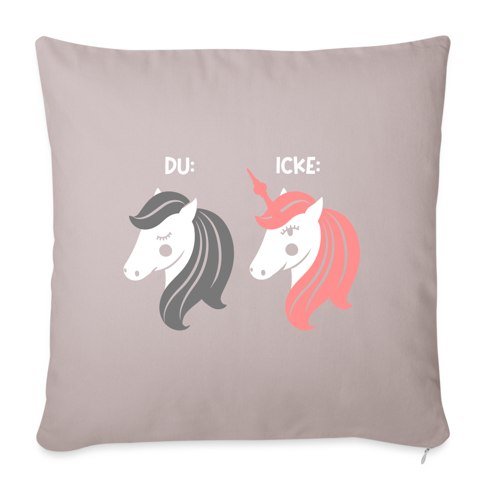 Berliner Einhorn - Sofakissen mit Füllung (45 x 45 cm) - helles Taupe