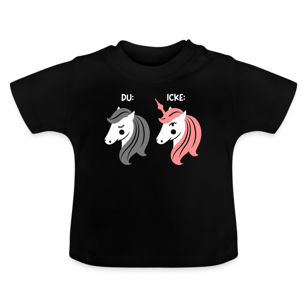 Berliner Einhorn - Baby T-Shirt - Schwarz