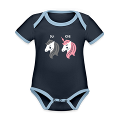 Berliner Einhorn - Baby Bio-Kurzarm-Kontrastbody
