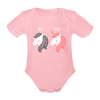 Berliner Einhorn - Bio-Kurzarmbody - Hellrosa