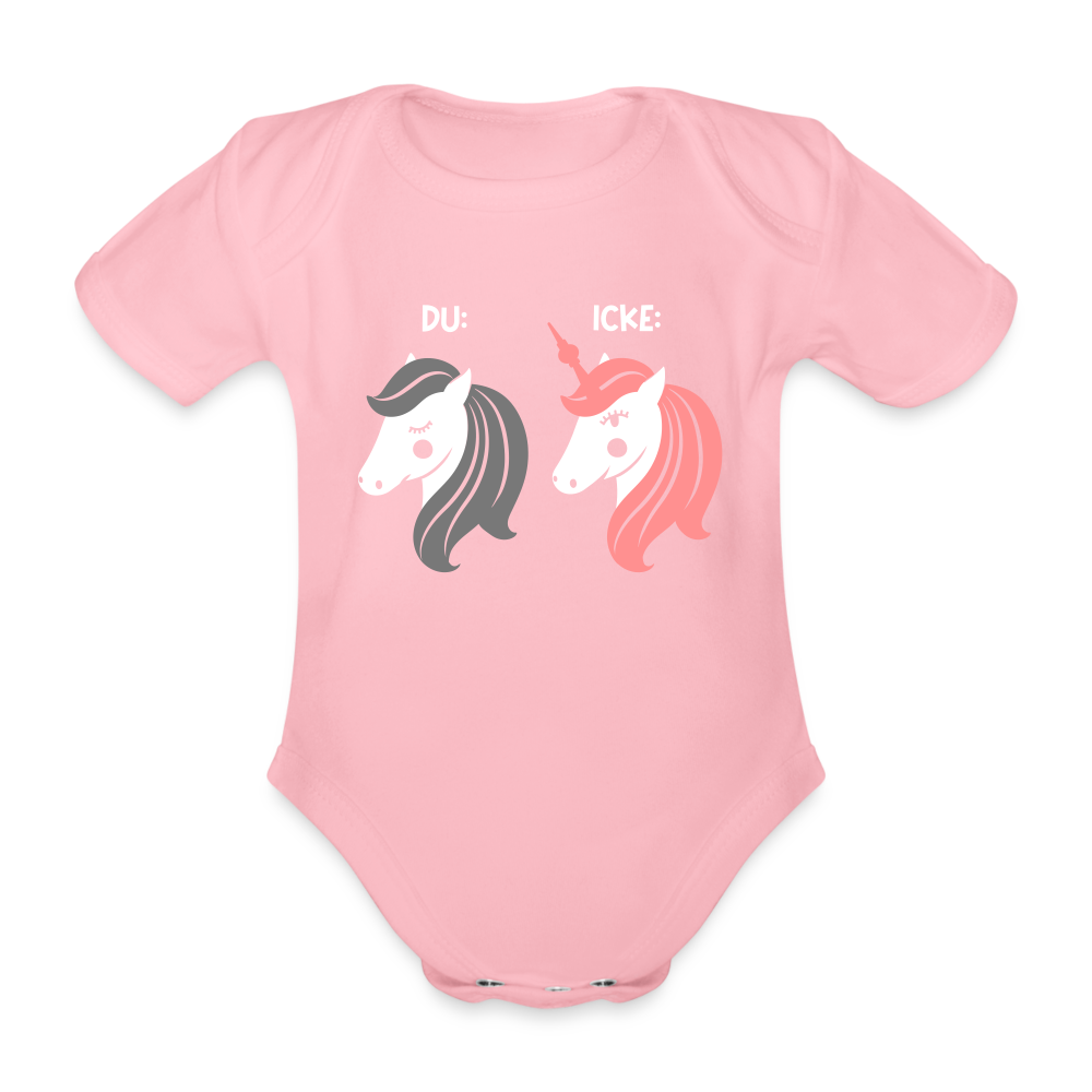 Berliner Einhorn - Bio-Kurzarmbody - Hellrosa