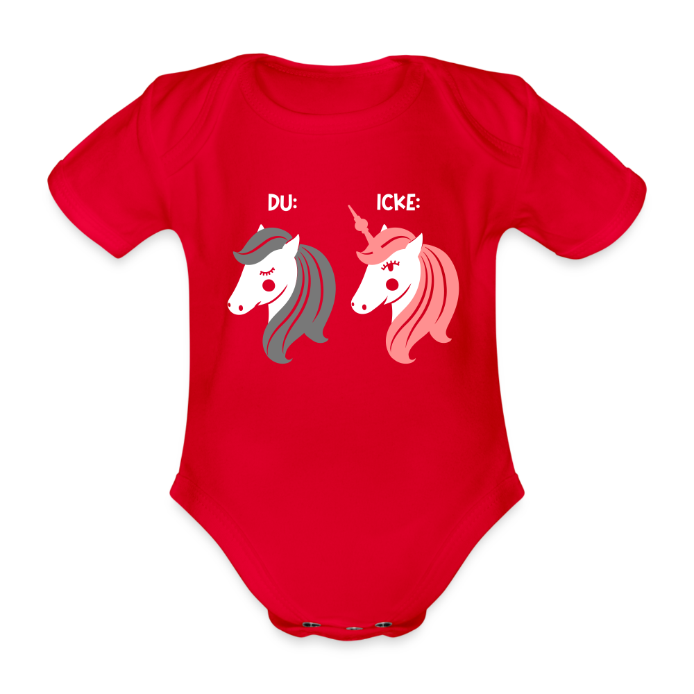 Berliner Einhorn - Bio-Kurzarmbody - Rot
