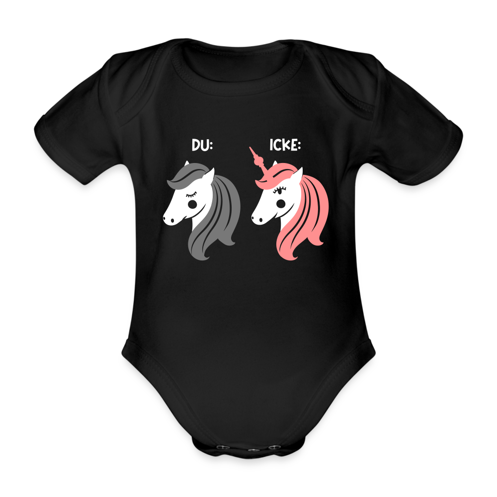 Berliner Einhorn - Bio-Kurzarmbody - Schwarz
