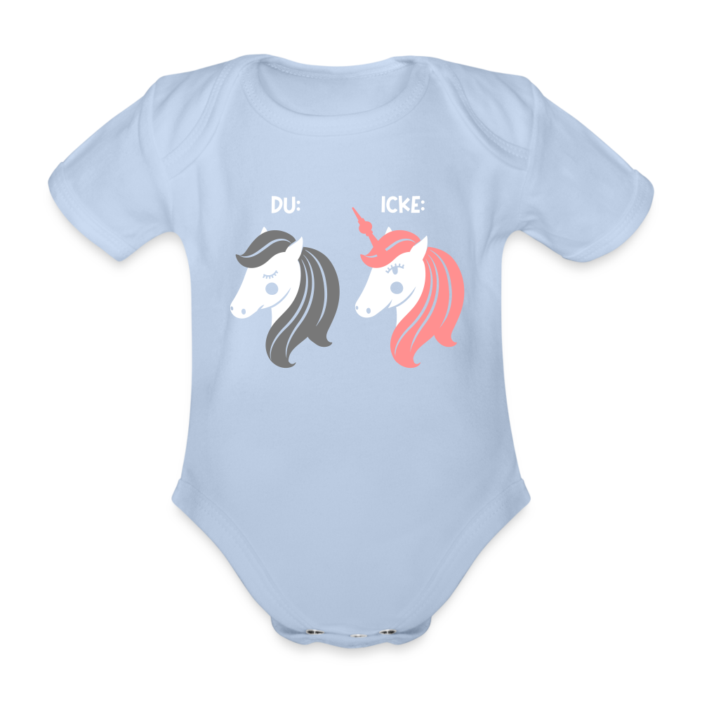 Berliner Einhorn - Bio-Kurzarmbody - Sky