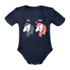 Berliner Einhorn - Bio-Kurzarmbody - Dunkelnavy