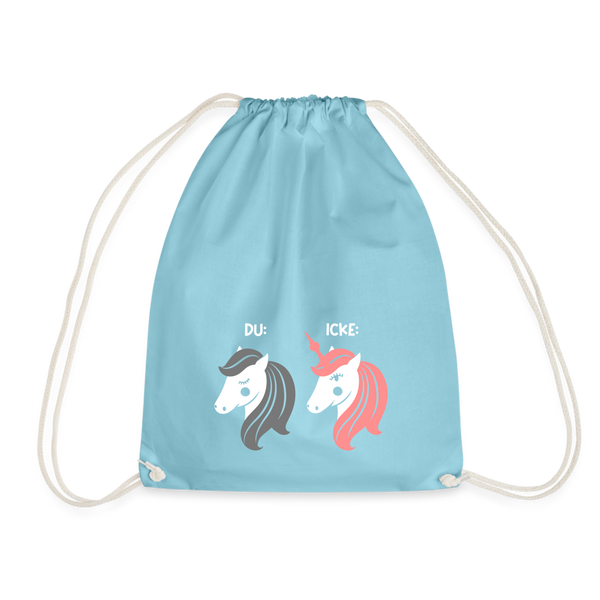 Berliner Einhorn - Turnbeutel - Aqua