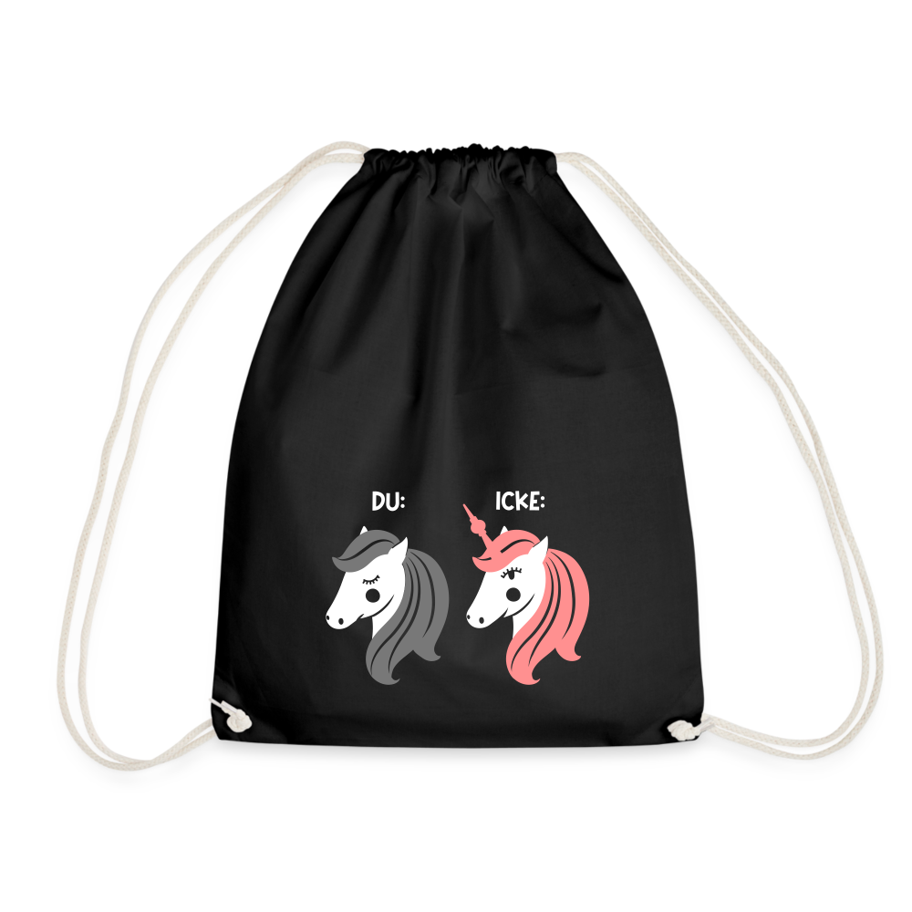 Berliner Einhorn - Turnbeutel - Schwarz