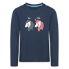 Berliner Einhorn - Kinder Langarmshirt - Navy