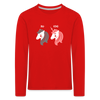 Berliner Einhorn - Kinder Langarmshirt - Rot