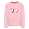 Berliner Einhorn - Kinder Langarmshirt - Hellrosa