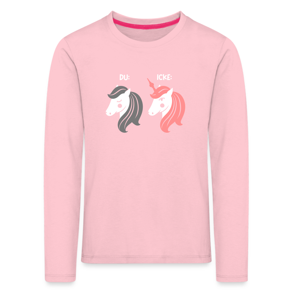 Berliner Einhorn - Kinder Langarmshirt - Hellrosa
