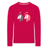 Berliner Einhorn - Kinder Langarmshirt - dunkles Pink