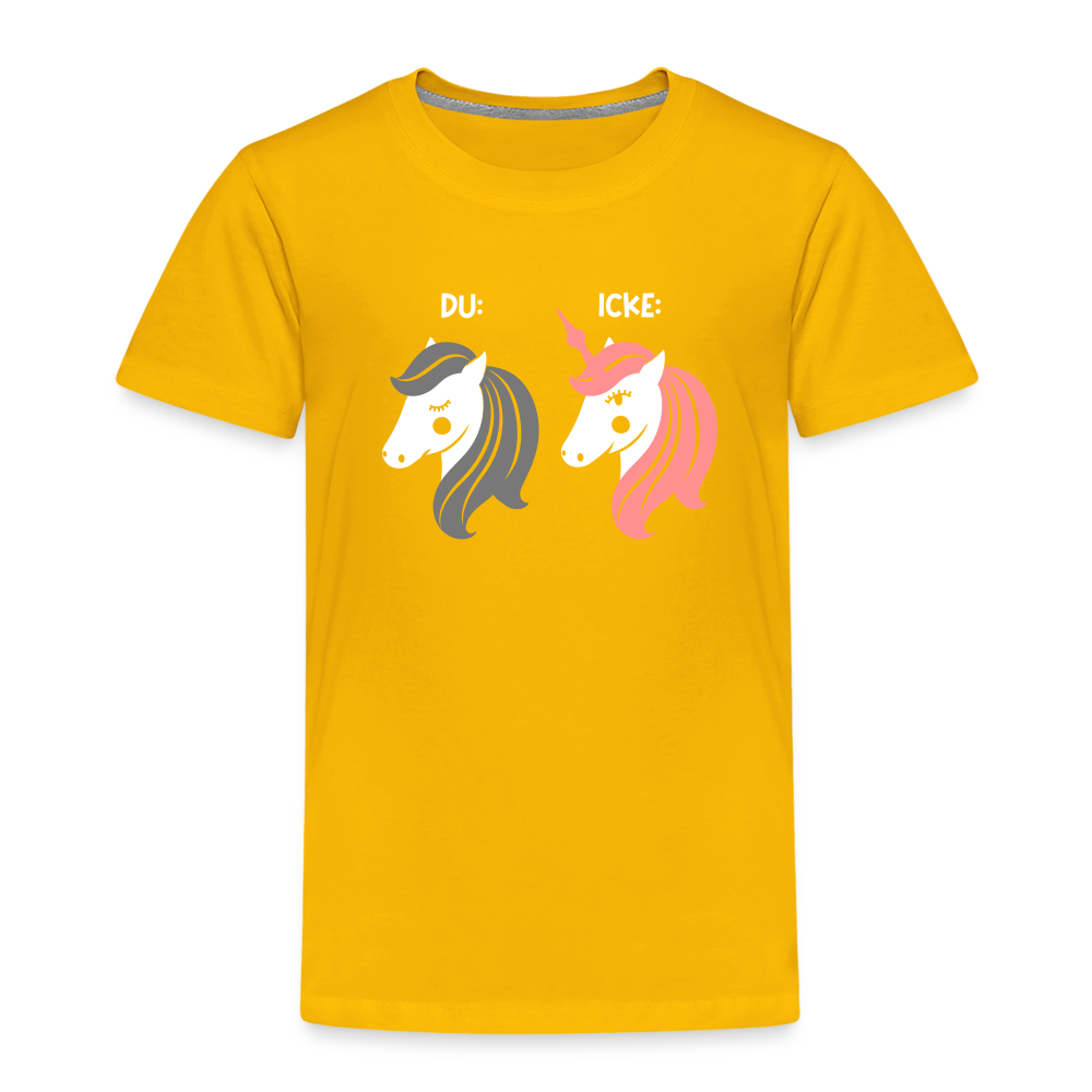 Berliner Einhorn - Kinder Premium T-Shirt - Sonnengelb