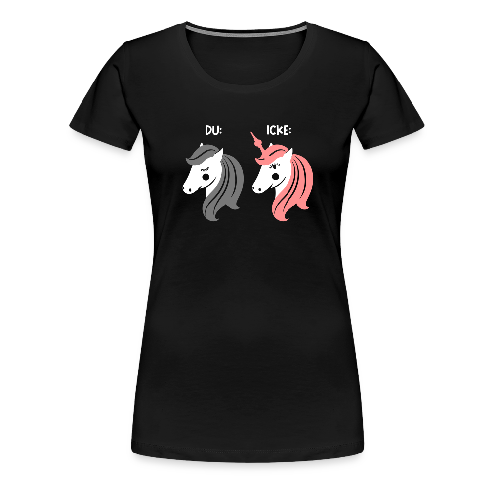 Berliner Einhorn - Frauen Premium T-Shirt - Schwarz