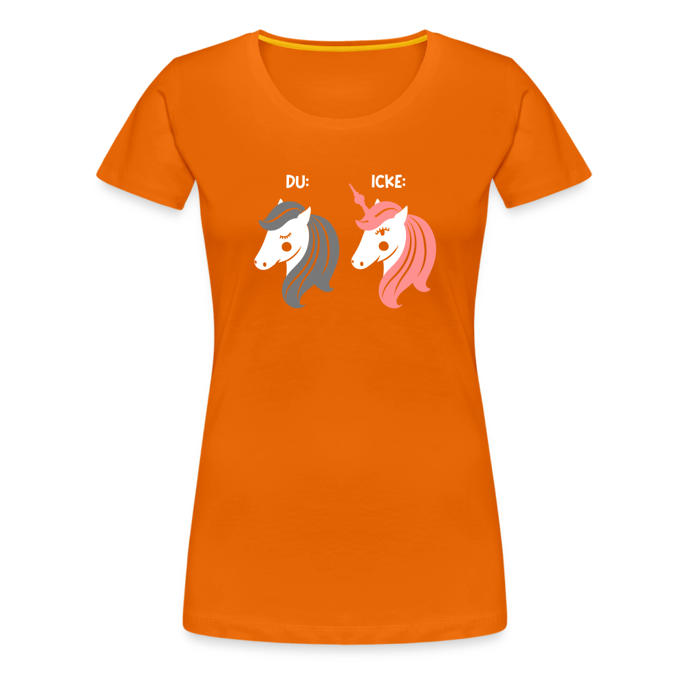 Berliner Einhorn - Frauen Premium T-Shirt - Orange