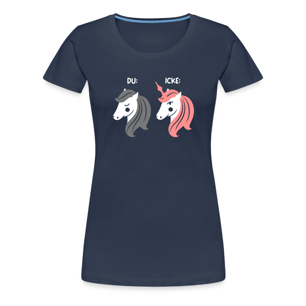 Berliner Einhorn - Frauen Premium T-Shirt - Navy