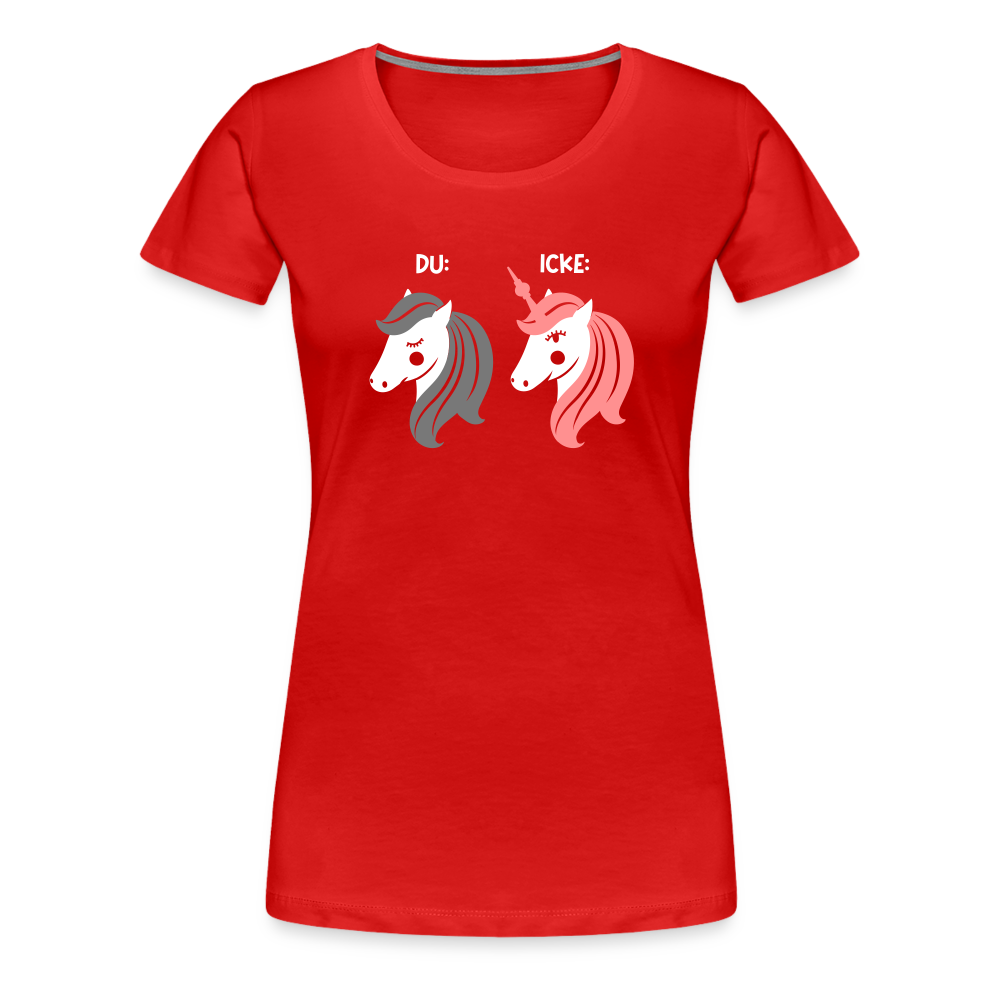 Berliner Einhorn - Frauen Premium T-Shirt - Rot