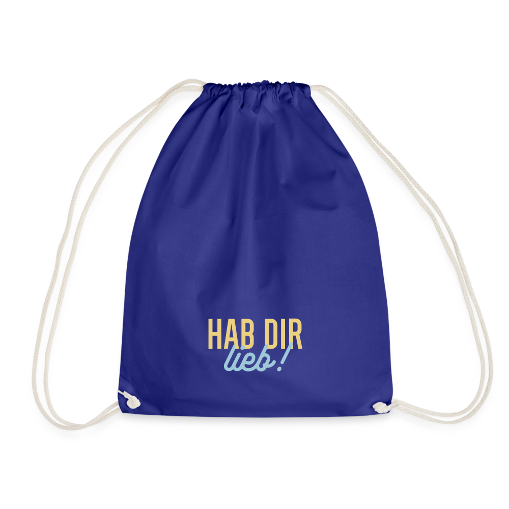 Hab Dir Lieb! - Turnbeutel - Königsblau