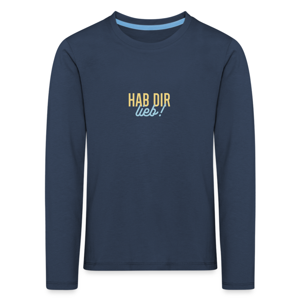 Hab Dir Lieb! - Kinder Langarmshirt - Navy