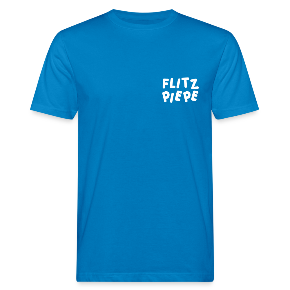 Flitzpiepe - Männer Bio T-Shirt - Pfauenblau
