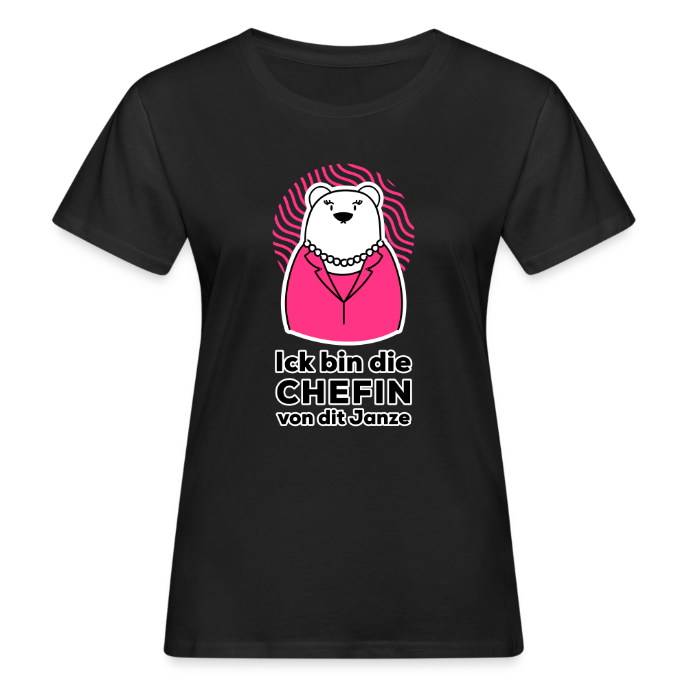 Chefin - Frauen Bio T-Shirt - Schwarz