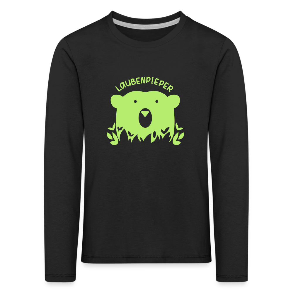 Laubenpieper - Kinder Langarmshirt - Schwarz