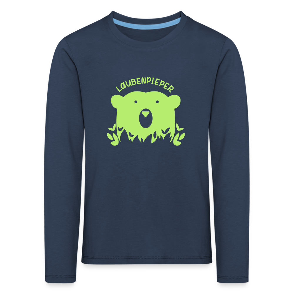 Laubenpieper - Kinder Langarmshirt - Navy