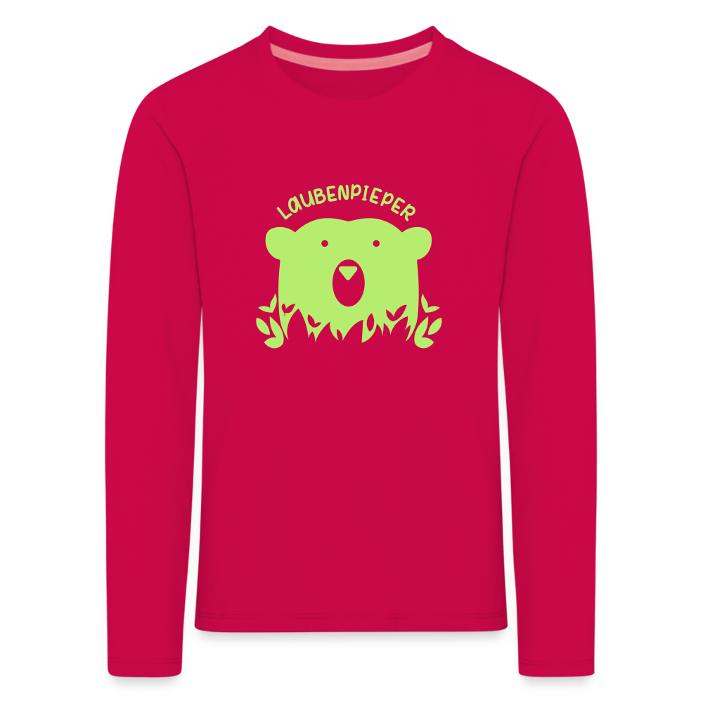 Laubenpieper - Kinder Langarmshirt - dunkles Pink
