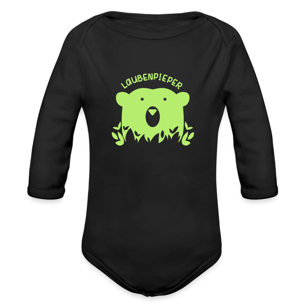 Laubenpieper - Bio-Langarmbody - Schwarz