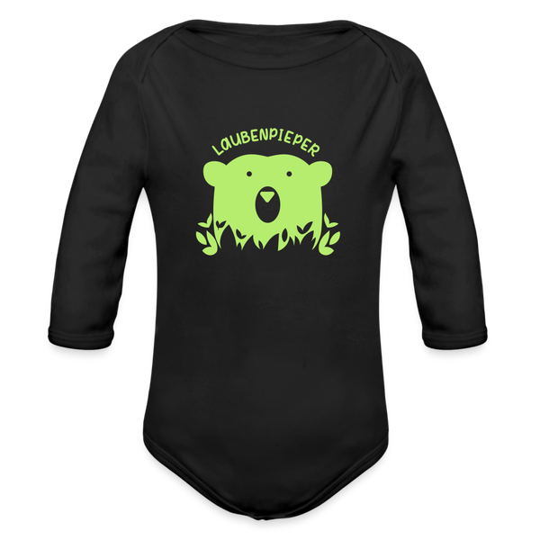 Laubenpieper - Bio-Langarmbody - Schwarz
