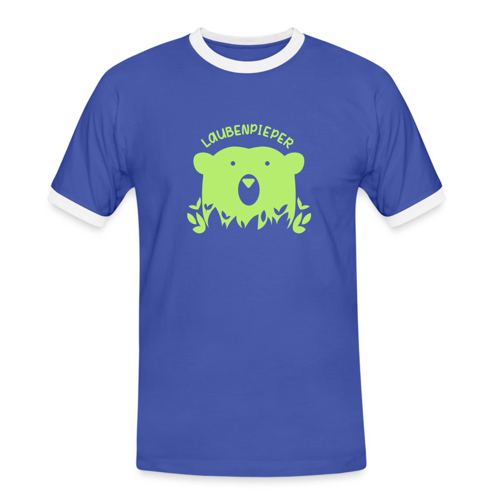 Laubenpieper - Männer Ringer T-Shirt - Blau/Weiß